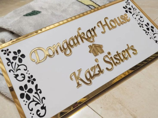 Floral waterproof House Nameplate